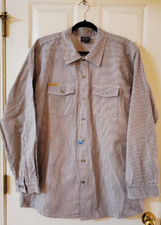 Vintage Prison Blues Pinstriped Denim Low Pocket Triple-Stitch Shirt 1930s Flaw 