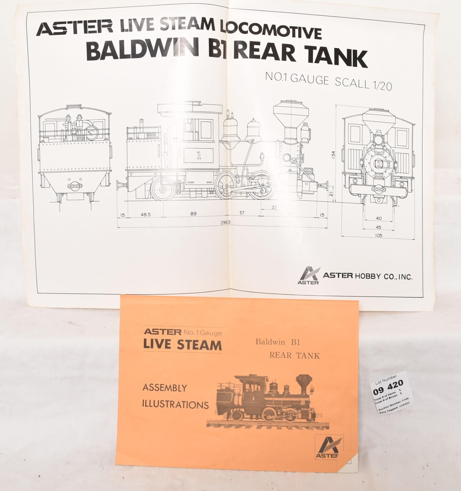 ASTER Baldwin B1 Rear Tank Gauge One Live Steam Locomotive | eBay