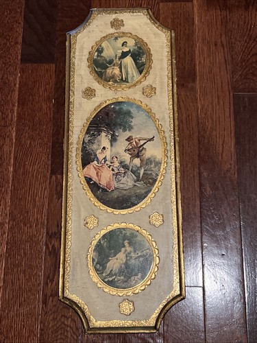 Italy Wood Victorian Romantic Plaque Renaissance Art 20 1/2" - 第 1/10 張圖片