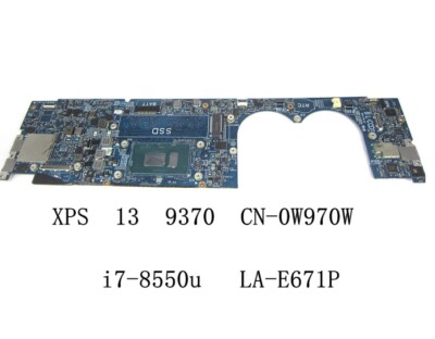 CN-0W970W For Dell XPS 13 9370 with I7-8550U CPU 8G RAM Laptop Motherboard