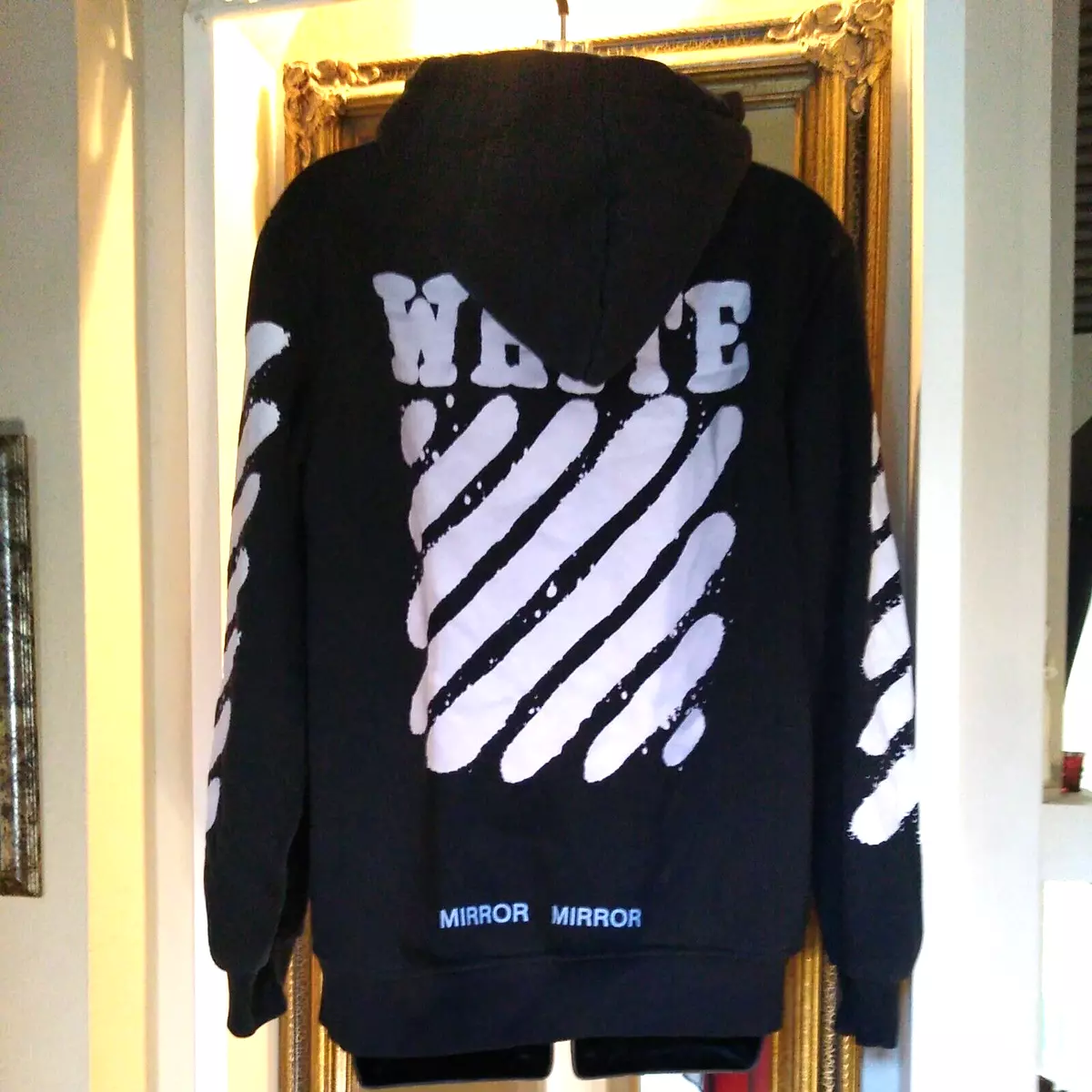 transaktion misundelse tynd Off-White c/o VIRGIL ABLOH Hoodie 2013 Mirror Mirror MAIN LABEL White  Stripe! | eBay