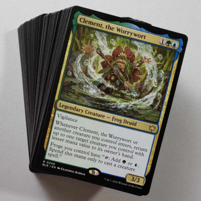 MTG Commander Clement the Worrywort Custom 100 Card Frog EDH Deck with Rares