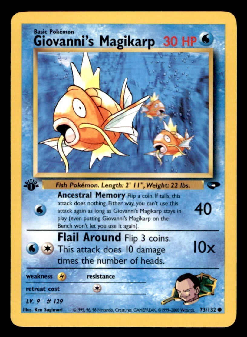 2000 Pokemon Gym Challenge 1st Edition #73 Giovanni's Magikarp NM/MT