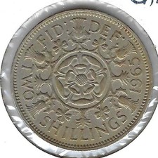1965 Great Britain Circulated 2 Shilling Florin QEII Coin!