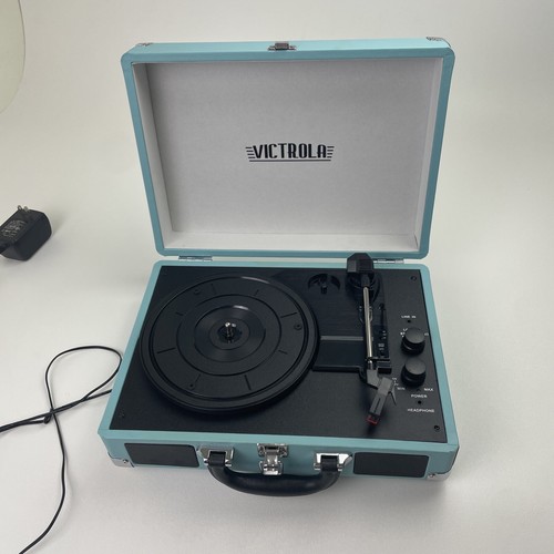 Lenco Suitcase Platenspeler with BT and built-in speakers - Platenspeler Blauw