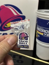 Taco Bell Hat Pin Decades 90s 2000s Mild Fire Hot Sauce Live Mas Vintage Y2K