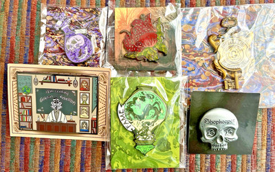 The Wizarding Trunk Harry Potter Exclusive ENAMEL PIN Lot/6 Classroom Skull ++