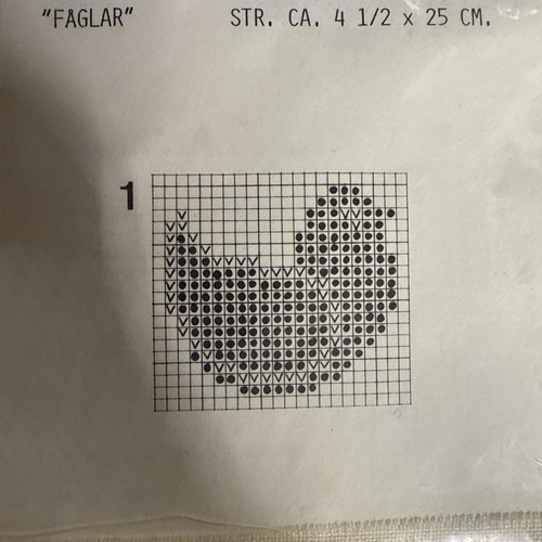Haandarbejdets Cross Stich Kit #33-5212 Birds Design NEW! Embroidery. 1.75”x9.8” - Picture 5 of 5