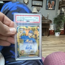 2024 Topps Gilded Chrome Gold Pete Alonso Auto Blue /50 PSA #CGA-PA