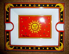 Villeroy & Boch Aschenbecher Paloma Picasso Sun Moon Stars rot Bone China