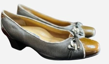 Vtg Kinloch Anderson Scotland Women 6.5 Heels Loafers Scottish Tartan Trim Shoes