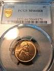 1920 Lincoln Wheat PCGS MS64 RB