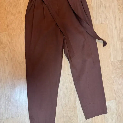Hanssem Linen Blend Belted Pants (27-28) Official