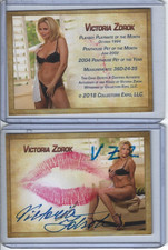 Victoria Zorok Signed & Kissed Trading Card #2 Centerfold Model Collector's Expo