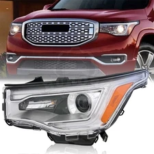 For 2017-2019 GMC Acadia HID w/ LED DRL Driver Side Headlight OE Style LH