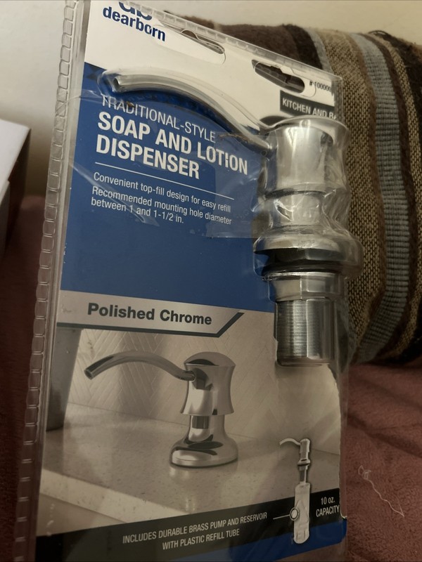 Dearborn Traditional Style Soap & Lotion Dispenser Polished Chrome Brass Pump