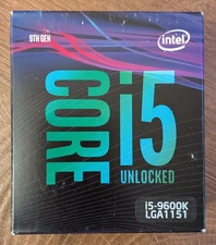 Parts Intel Core i5-9600K 3.70GHz 6 Core SRG11 12 Thread LGA 1151 Desktop CPU