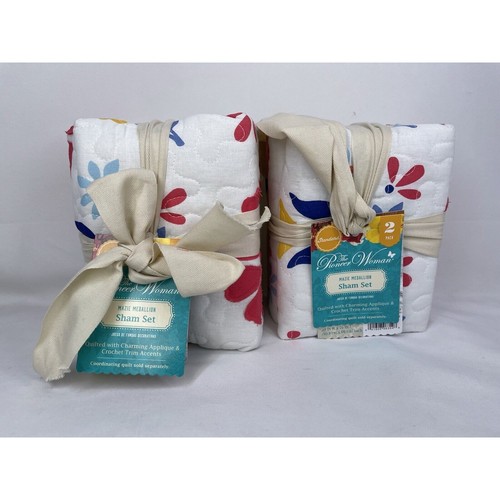 The Pioneer Woman Sham Set Mazie Medallion 2 Pk Set Quilted Charming - Picture 6 of 10
