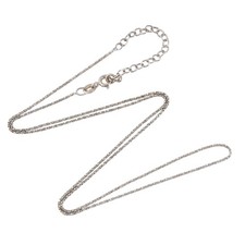 Vintage Sterling Silver 925 Italian Box Chain Necklace 18 - 20 Inches Adjustable