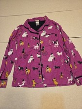 Nite Nite Munki Munki Flannel Pajama Top XS Purple Puppy Dog Flannel Cotton