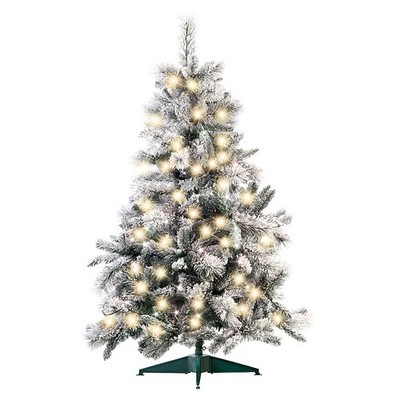 infactory Künstlicher Weihnachtsbaum im Schneedesign, 180 cm, mit 300 LEDs