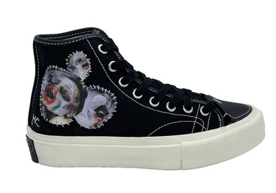 Byredo Byproduct 28 Le Monstre Black Canvas Leather High Top Sneakers W 7 / M 6