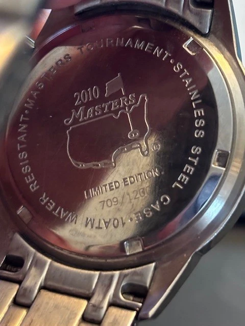 Reloj Masters Augusta National Golf Club 2010 edición limitada #709/1200 Foto 2 de 3