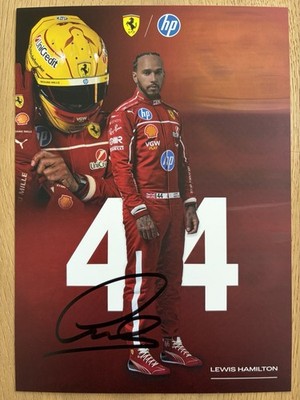 Handsignierte AK Autogrammkarte *LEWIS HAMILTON* Ferrari Formel 1 Saison 2025