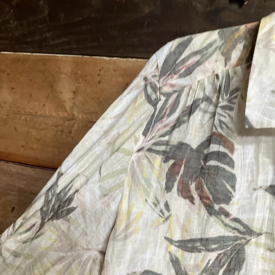 Size 2X Women’s Floral Sheer Tunic Button Tropical By New Direction - Image 3 of 4