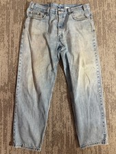 Levi's 550 Jeans Mens 36x30 Light Wash Blue Relaxed Fit Tapered Leg Classic