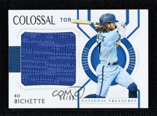 2021 Panini National Treasures Colossal Materials 34/99 Bo Bichette #CM-BB 00d2