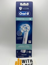 NEW Oral-B Sensitive  Gum Toothbrush Replacement Head, 3 Count - White.