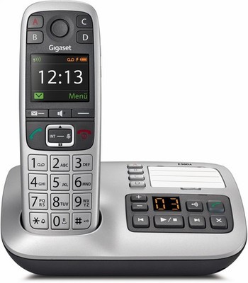 Gigaset Schnurloses Telefon + AB E560A Platin