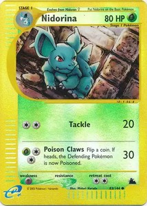 Nidorina - 83/144 - Pokemon Skyridge Reverse Holo Rare Card NM
