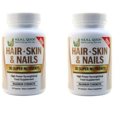 Century Systems H.E.A.L. Quick Hair, Skin & Nails 60 caps Each (Pack of 2)