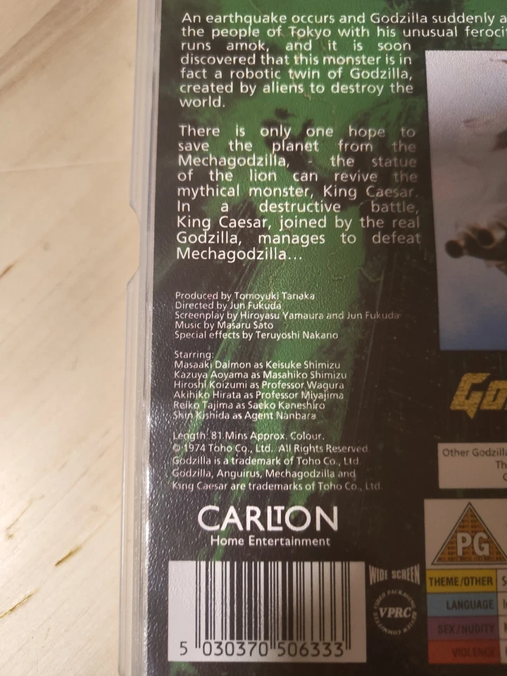 Godzilla vs Mechagodzilla VHS Carlton Unikat - Image 3 of 4