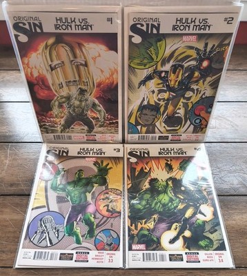 Marvel Original Sin Comic Book Hulk Vs. Iron Man Issue Set #1-4