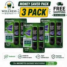 Nicorette QuickMist Duo 1mg Freshmint Mouth Spray - Pack of 3 