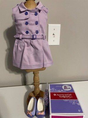 American Girl Truly Me Travel In Style Lavender Dress-Shoes-Headband New In Box