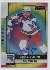 2017 O-Pee-Chee Platinum Rookie Autos Rainbow Color Wheel Filip Chytil Auto 2u9