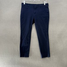 Banana Republic Ankle Pants Petite 4P Sloan Navy Blue Slim Tapered Dress Pant