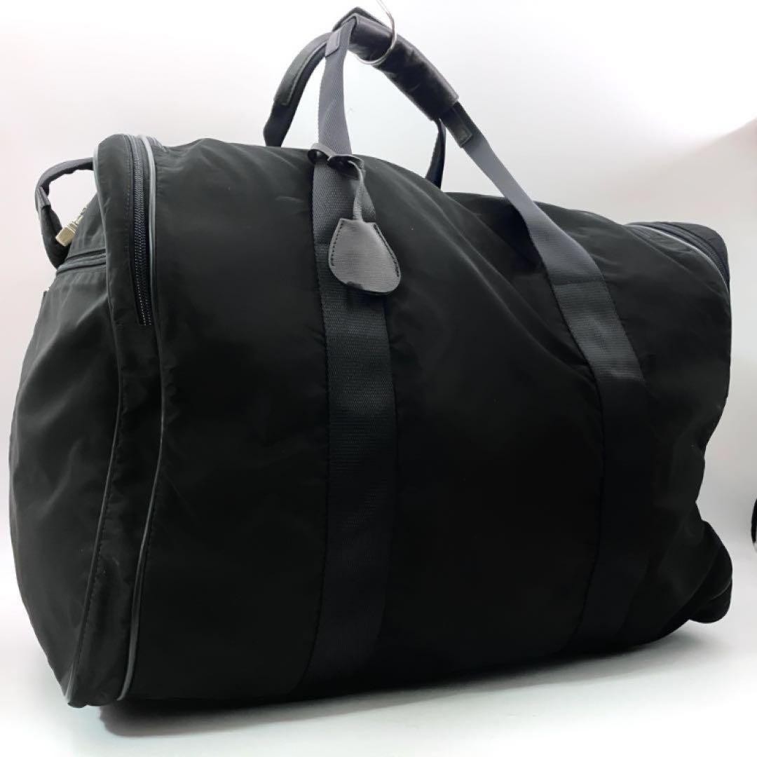 PRADA Boston bag 2way shoulder bag black nylon leather 2 thumbnail 3