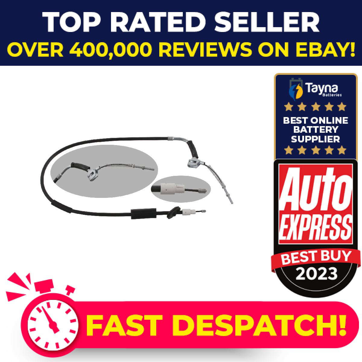 Handbrake Cable fits MERCEDES B170 W245 1.7 Front 05 to 11 M266.940 Hand Brake