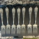 Sterling International Silver Forks Set of 7 No Mono 6.75”