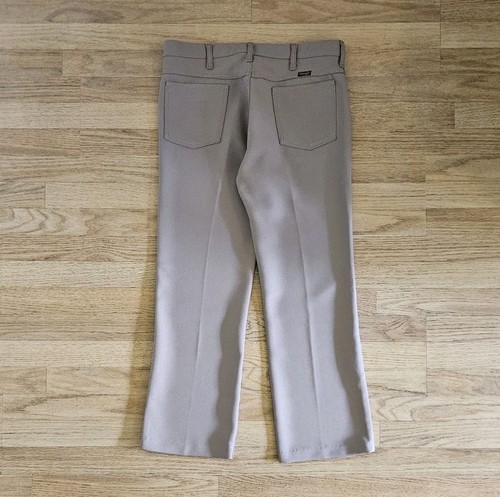 Vintage Wrangler Beige Straight Fit Trousers Men's Waist 34 Leg 29 - Picture 5 of 10