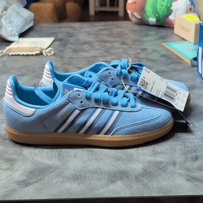 adidas Originals Samba OG C Blue/White/Gum Suede Low Top Kids US 3 JP9510