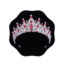 Tiaras and Crowns for Women Crystal Princess Rhinestone Silver Red