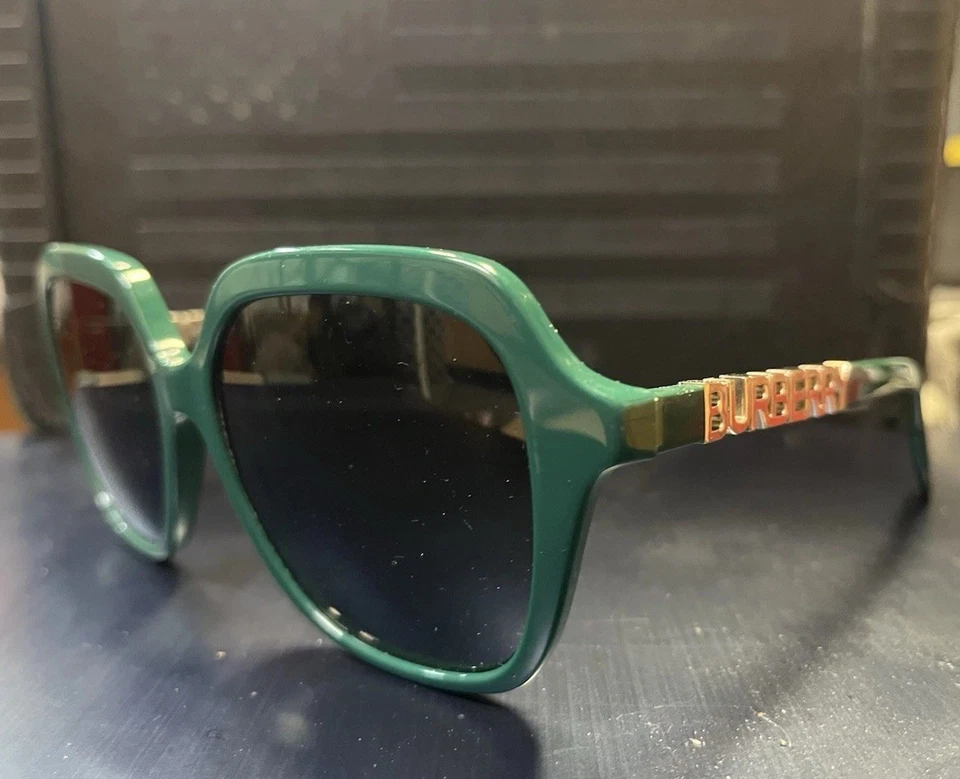 Burberry Woman’s Glasses From Italy Green with Gold Trim - Image 3 of 4