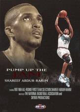 SKYBOX 1998-99 NBA HOOPS SHAREEF ABDUR-RAHIM #7PJ PUMP UP THE JAM TRADING CARD