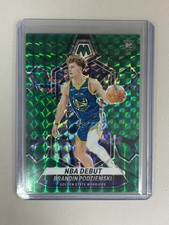 2023-24 Mosaic NBA Debut Green Brandin Podziemski #266 Warriors Parallel Rookie